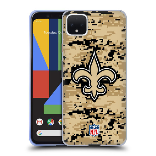 NFL New Orleans Saints Graphics Digital Camouflage Soft Gel Case for Google Pixel 4 XL