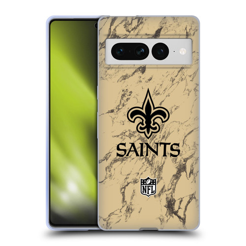 NFL New Orleans Saints Graphics Coloured Marble Soft Gel Case for Google Pixel 7 Pro