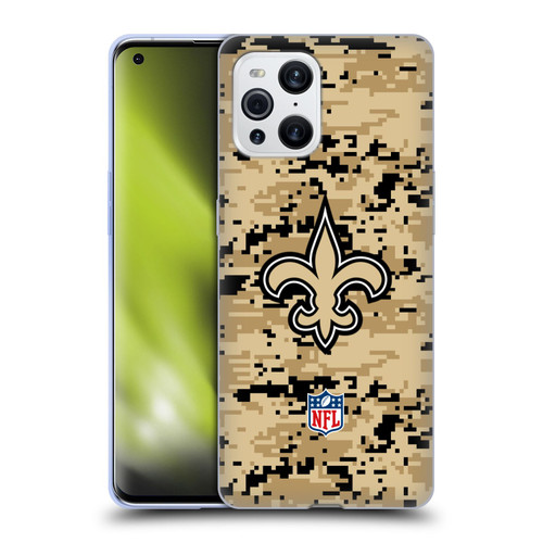 NFL New Orleans Saints Graphics Digital Camouflage Soft Gel Case for OPPO Find X3 / Pro