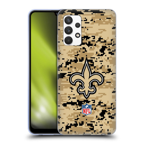 NFL New Orleans Saints Graphics Digital Camouflage Soft Gel Case for Samsung Galaxy A32 (2021)
