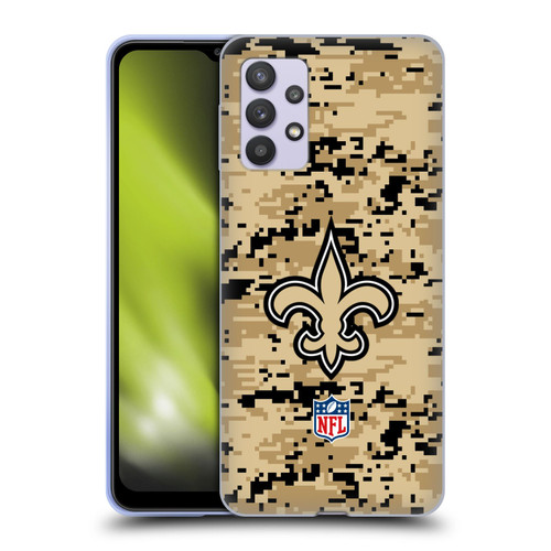 NFL New Orleans Saints Graphics Digital Camouflage Soft Gel Case for Samsung Galaxy A32 5G / M32 5G (2021)