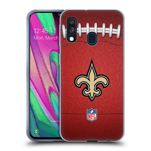 NFL New Orleans Saints Graphics Football Soft Gel Case for Samsung Galaxy A40 (2019)