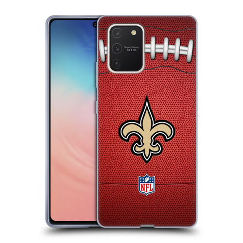 NFL New Orleans Saints Graphics Football Soft Gel Case for Samsung Galaxy S10 Lite