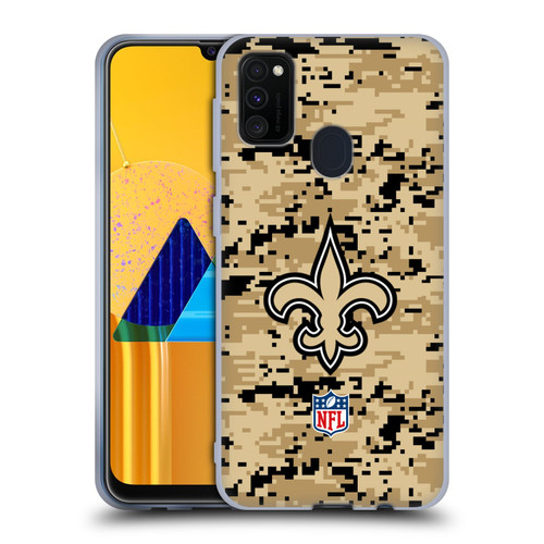 NFL New Orleans Saints Graphics Digital Camouflage Soft Gel Case for Samsung Galaxy M30s (2019)/M21 (2020)