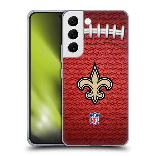 NFL New Orleans Saints Graphics Football Soft Gel Case for Samsung Galaxy S22 5G
