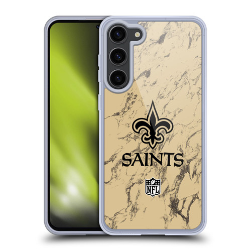 NFL New Orleans Saints Graphics Coloured Marble Soft Gel Case for Samsung Galaxy S23+ 5G