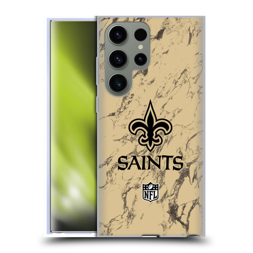 NFL New Orleans Saints Graphics Coloured Marble Soft Gel Case for Samsung Galaxy S23 Ultra 5G