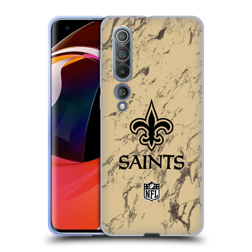 NFL New Orleans Saints Graphics Coloured Marble Soft Gel Case for Xiaomi Mi 10 5G / Mi 10 Pro 5G