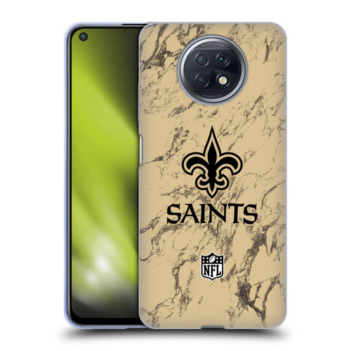 NFL New Orleans Saints Graphics Coloured Marble Soft Gel Case for Xiaomi Redmi Note 9T 5G