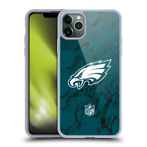 NFL Philadelphia Eagles Graphics Coloured Marble Soft Gel Case for Apple iPhone 11 Pro Max