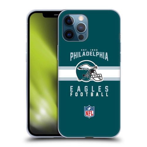 NFL Philadelphia Eagles Graphics Helmet Typography Soft Gel Case for Apple iPhone 12 Pro Max
