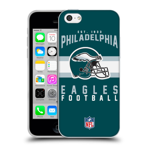 NFL Philadelphia Eagles Graphics Helmet Typography Soft Gel Case for Apple iPhone 5c