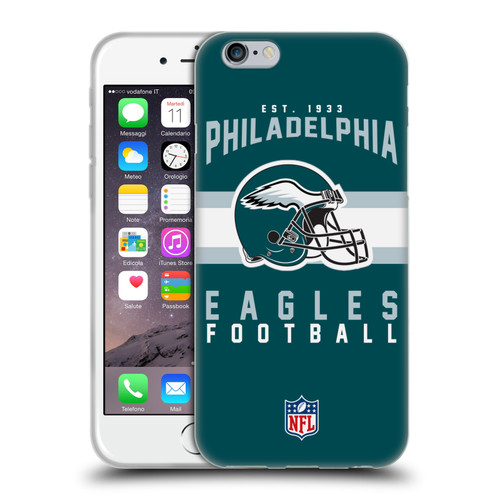 NFL Philadelphia Eagles Graphics Helmet Typography Soft Gel Case for Apple iPhone 6 / iPhone 6s