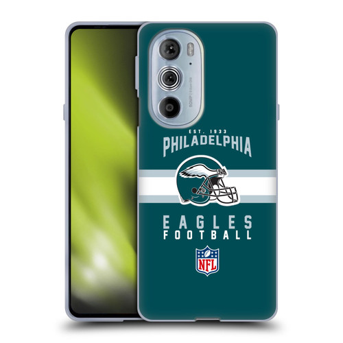 NFL Philadelphia Eagles Graphics Helmet Typography Soft Gel Case for Motorola Edge X30