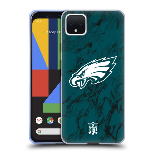 NFL Philadelphia Eagles Graphics Coloured Marble Soft Gel Case for Google Pixel 4 XL