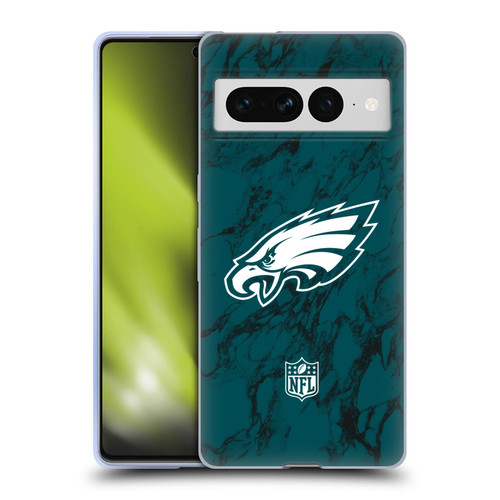 NFL Philadelphia Eagles Graphics Coloured Marble Soft Gel Case for Google Pixel 7 Pro