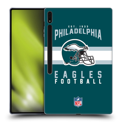NFL Philadelphia Eagles Graphics Helmet Typography Soft Gel Case for Samsung Galaxy Tab S8 Ultra