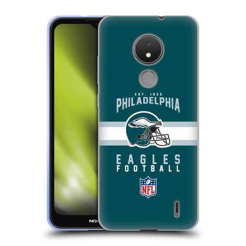 NFL Philadelphia Eagles Graphics Helmet Typography Soft Gel Case for Nokia C21