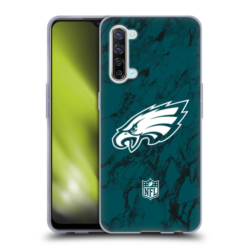 NFL Philadelphia Eagles Graphics Coloured Marble Soft Gel Case for OPPO Find X2 Lite 5G