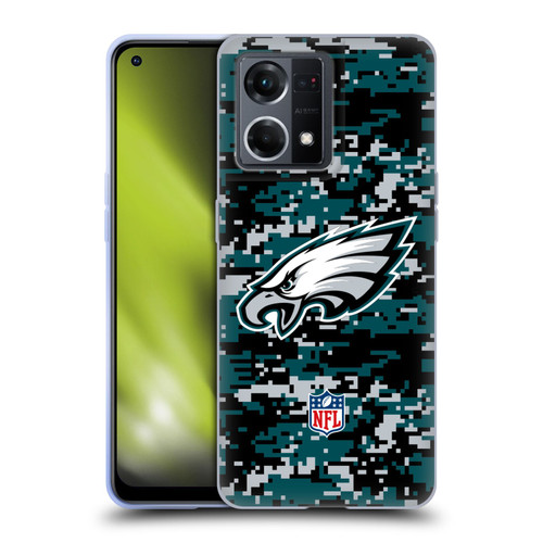 NFL Philadelphia Eagles Graphics Digital Camouflage Soft Gel Case for OPPO Reno8 4G