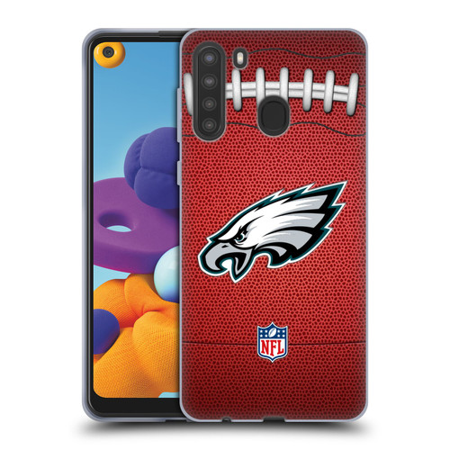 NFL Philadelphia Eagles Graphics Football Soft Gel Case for Samsung Galaxy A21 (2020)