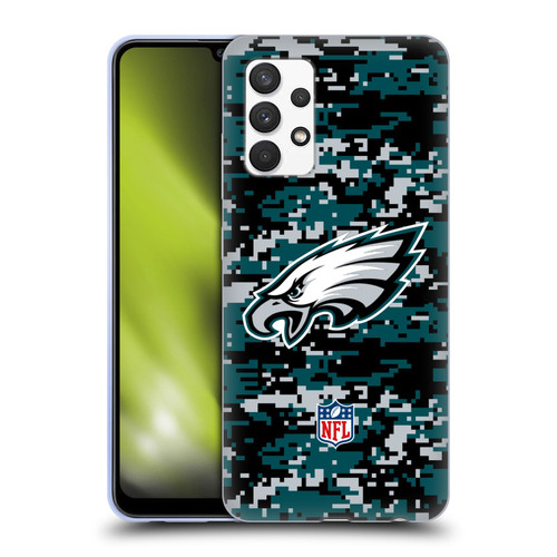 NFL Philadelphia Eagles Graphics Digital Camouflage Soft Gel Case for Samsung Galaxy A32 (2021)