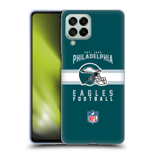 NFL Philadelphia Eagles Graphics Helmet Typography Soft Gel Case for Samsung Galaxy M53 (2022) NFL Philadelphia Eagles Graphics Helmet Typography Soft Gel Case for Samsung Galaxy M53 (2022)