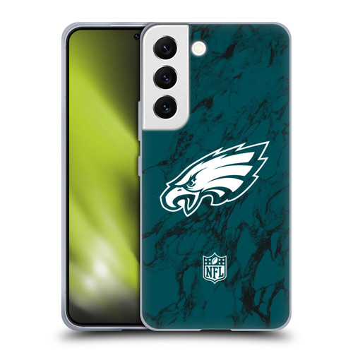 NFL Philadelphia Eagles Graphics Coloured Marble Soft Gel Case for Samsung Galaxy S22 5G
