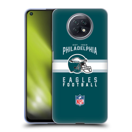 NFL Philadelphia Eagles Graphics Helmet Typography Soft Gel Case for Xiaomi Redmi Note 9T 5G