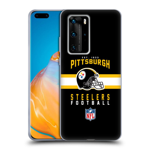 NFL Pittsburgh Steelers Graphics Helmet Typography Soft Gel Case for Huawei P40 Pro / P40 Pro Plus 5G