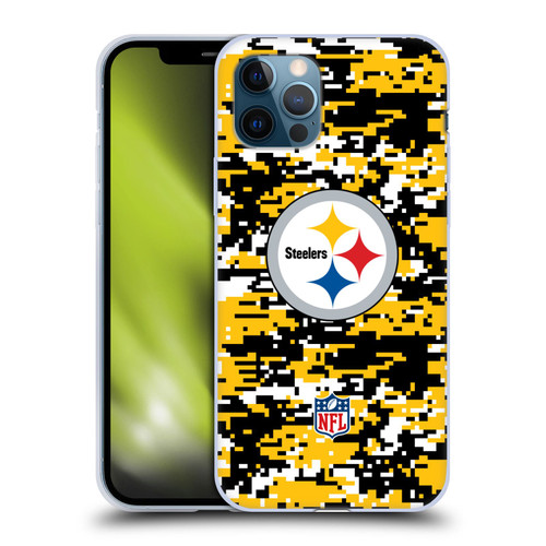NFL Pittsburgh Steelers Graphics Digital Camouflage Soft Gel Case for Apple iPhone 12 / iPhone 12 Pro