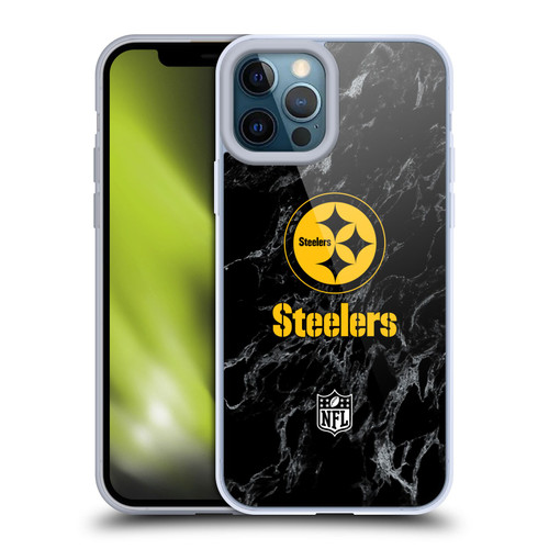 NFL Pittsburgh Steelers Graphics Coloured Marble Soft Gel Case for Apple iPhone 12 Pro Max