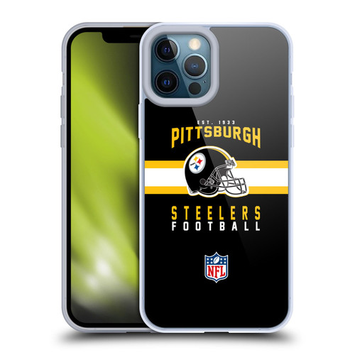 NFL Pittsburgh Steelers Graphics Helmet Typography Soft Gel Case for Apple iPhone 12 Pro Max