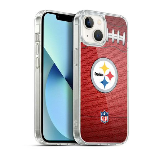 NFL Pittsburgh Steelers Graphics Football Soft Gel Case for Apple iPhone 13