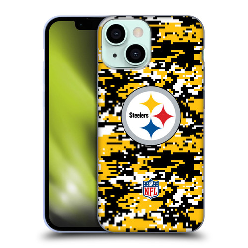 NFL Pittsburgh Steelers Graphics Digital Camouflage Soft Gel Case for Apple iPhone 13 Mini