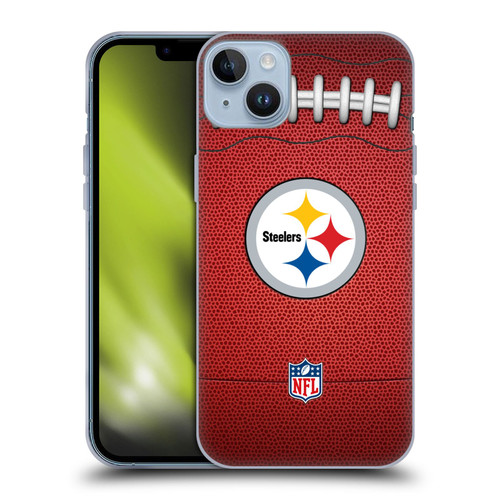NFL Pittsburgh Steelers Graphics Football Soft Gel Case for Apple iPhone 14 Plus