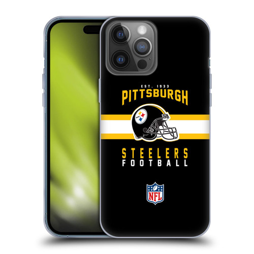 NFL Pittsburgh Steelers Graphics Helmet Typography Soft Gel Case for Apple iPhone 14 Pro Max