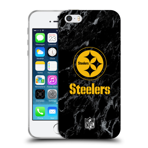NFL Pittsburgh Steelers Graphics Coloured Marble Soft Gel Case for Apple iPhone 5 / 5s / iPhone SE 2016
