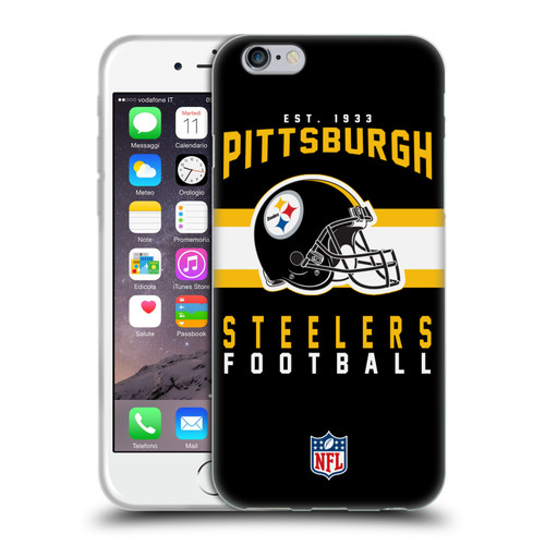 NFL Pittsburgh Steelers Graphics Helmet Typography Soft Gel Case for Apple iPhone 6 / iPhone 6s