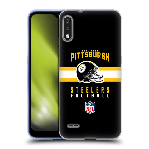 NFL Pittsburgh Steelers Graphics Helmet Typography Soft Gel Case for LG K22