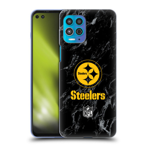 NFL Pittsburgh Steelers Graphics Coloured Marble Soft Gel Case for Motorola Moto G100
