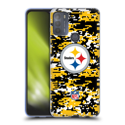 NFL Pittsburgh Steelers Graphics Digital Camouflage Soft Gel Case for Motorola Moto G50