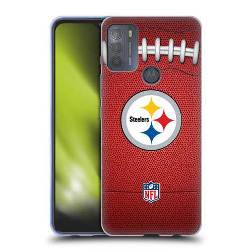 NFL Pittsburgh Steelers Graphics Football Soft Gel Case for Motorola Moto G50