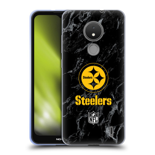 NFL Pittsburgh Steelers Graphics Coloured Marble Soft Gel Case for Nokia C21