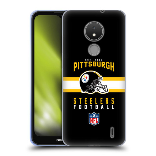 NFL Pittsburgh Steelers Graphics Helmet Typography Soft Gel Case for Nokia C21