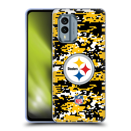 NFL Pittsburgh Steelers Graphics Digital Camouflage Soft Gel Case for Nokia X30