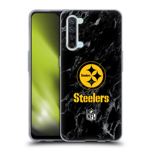 NFL Pittsburgh Steelers Graphics Coloured Marble Soft Gel Case for OPPO Find X2 Lite 5G