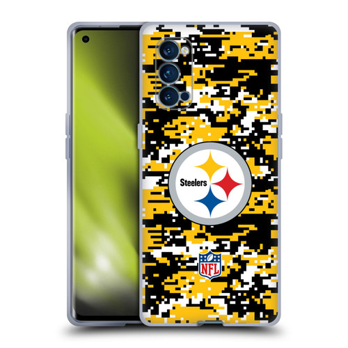 NFL Pittsburgh Steelers Graphics Digital Camouflage Soft Gel Case for OPPO Reno 4 Pro 5G
