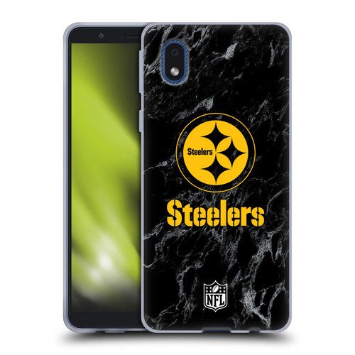 NFL Pittsburgh Steelers Graphics Coloured Marble Soft Gel Case for Samsung Galaxy A01 Core (2020) NFL Pittsburgh Steelers Graphics Coloured Marble Soft Gel Case for Samsung Galaxy A01 Core (2020)