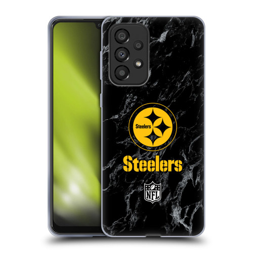 NFL Pittsburgh Steelers Graphics Coloured Marble Soft Gel Case for Samsung Galaxy A33 5G (2022)